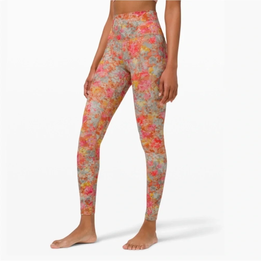 Lululemon Align Pant 28” Inflorescence Multi leggings size 6
